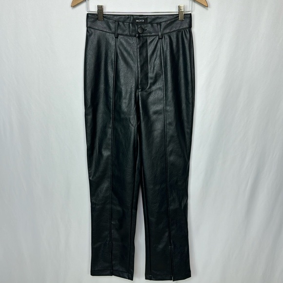 Wildfox Princess Seams Pants Large Black Women’s High‎ Rise Straight Leg - Picture 2 of 12